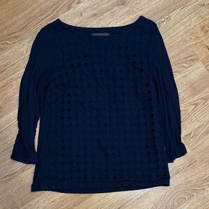 Outback Red Navy Long Sleeve Top